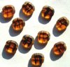 10 14mm Flat Cut Oval Window Bead Topaz Tortoise